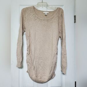 Motherhood Maternity Cream Sweater